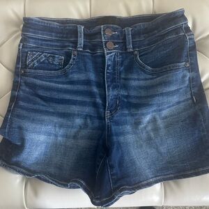 Blue High-Waisted Jean shorts Buckle Black Sz 28 women’s